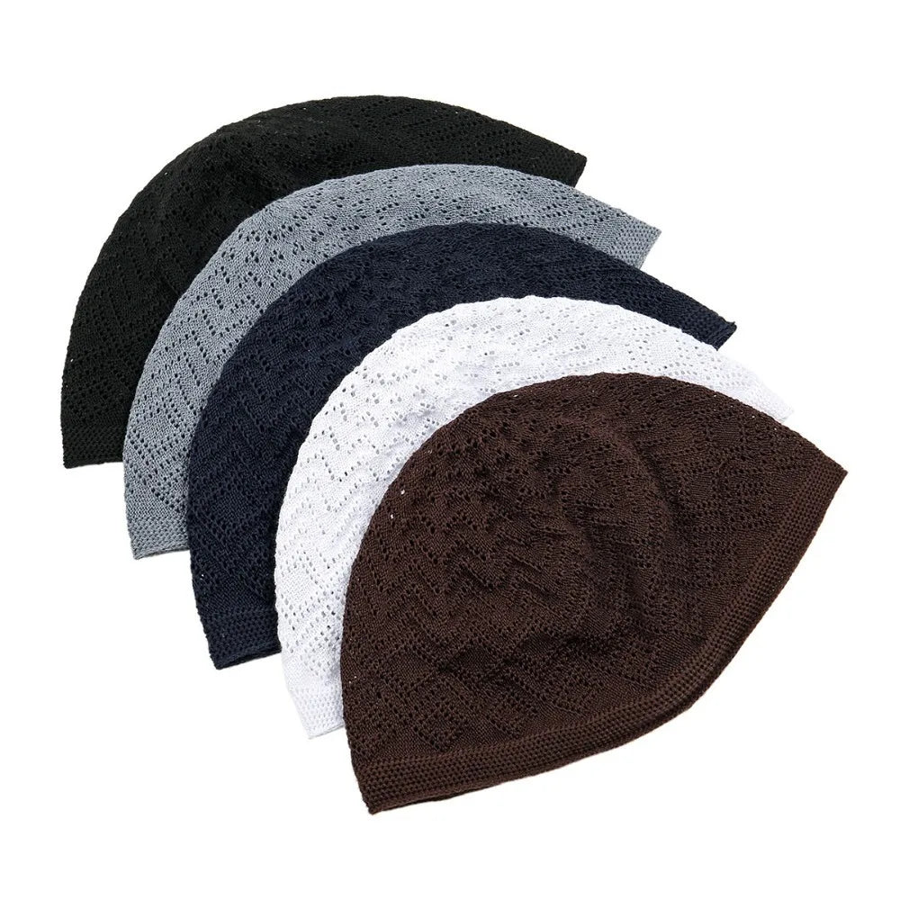 Muslim Men Prayer Hats Unisex Winter Warm Knitted Beanie Cap Islam India Caps Musulman Arab Men's Homme Hat