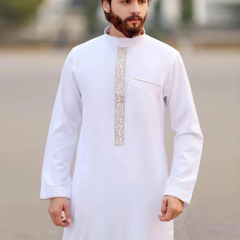 Men's Thobe —  Embroidered Moroccan Style