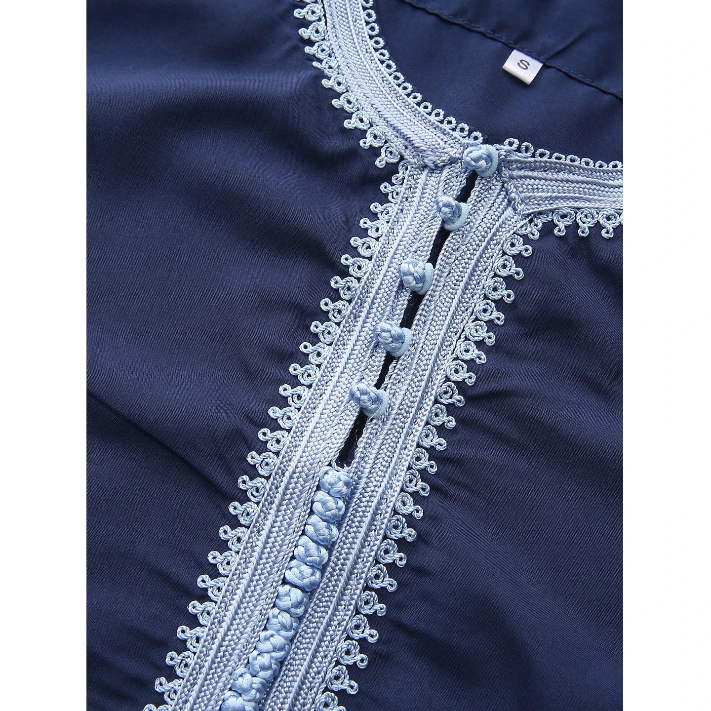 New Muslim Men's Thobe Embroidery Splicing Moroccan Luxury Elegant Robe Kandora Men's Burqa Islamic Loose Traditional Clothing