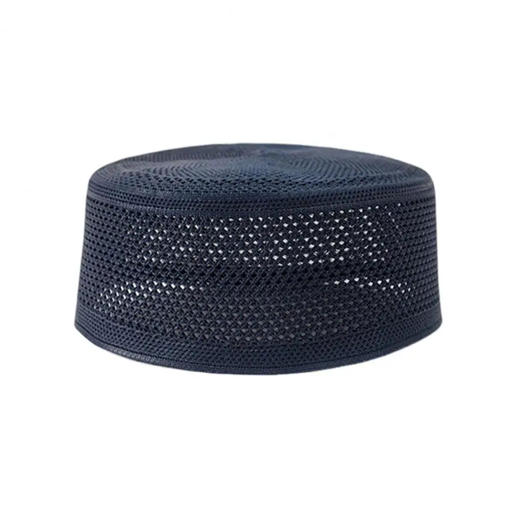 Men Top Hat Muslim Yarmulke With Mesh Design Ethnic Style Strong Breathability Solid Color Hat Outdoor Outfit Accessory Daily