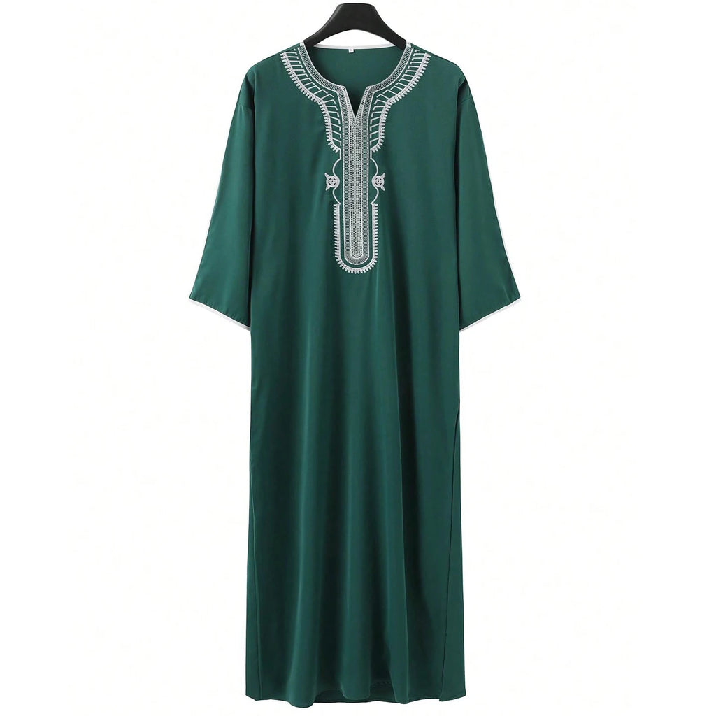 Men's Thobe —  Embroidered Moroccan Style