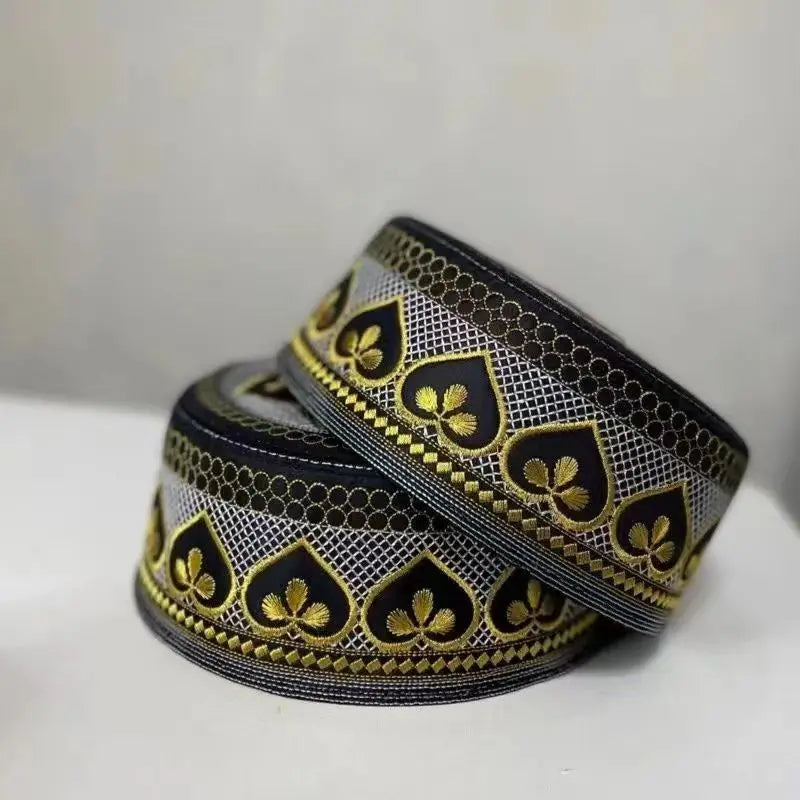 Muslim Cap For Men Clothing Turkey Prayer Hats Kufi Embroidery Islamic Saudi New Autumn And Winter Man's Hat