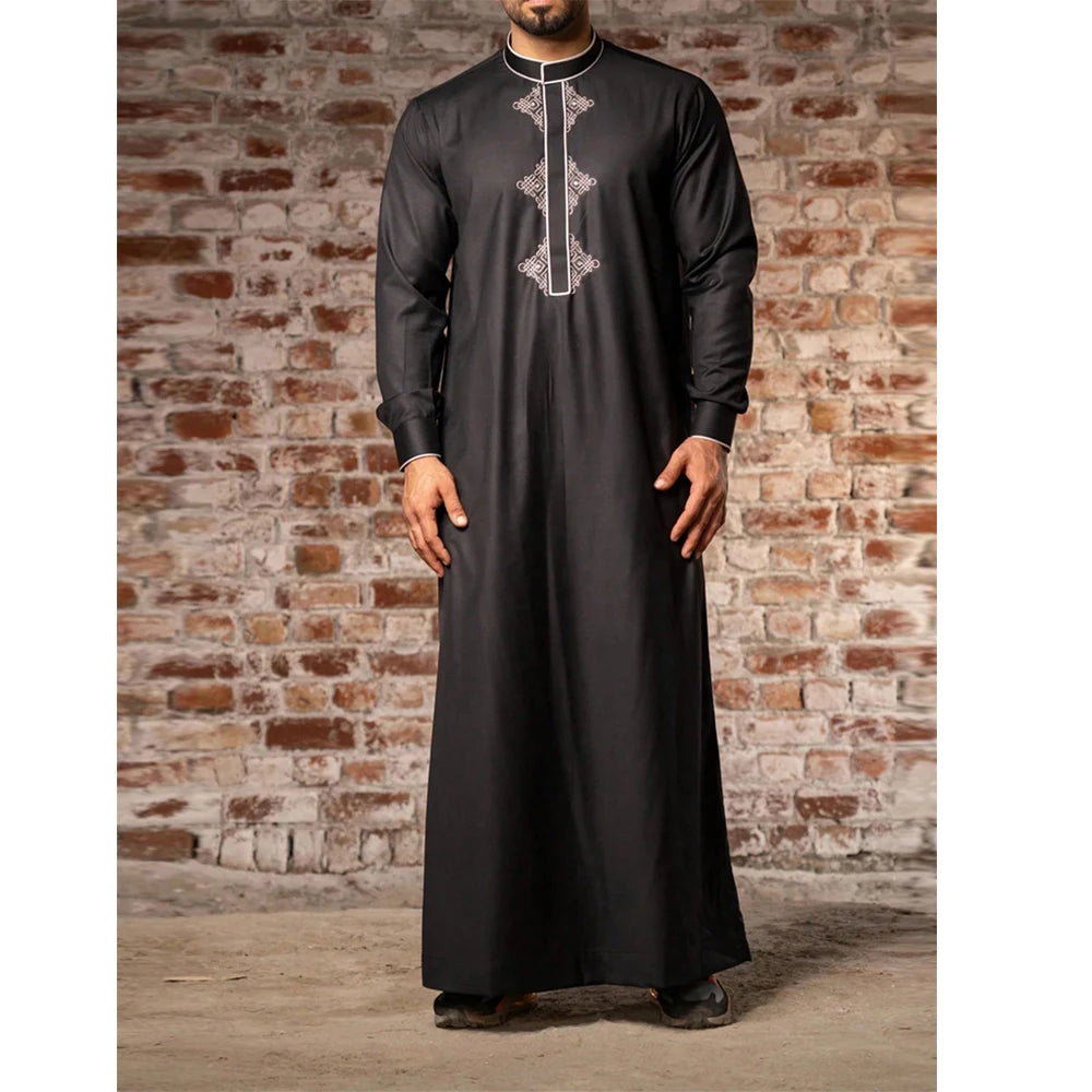 Men's Thobe —  Embroidered Moroccan Style